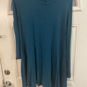 Teal Long Sleeve Dress